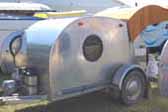 Aluminum Teardrop Trailer Setup and Ready For Camping